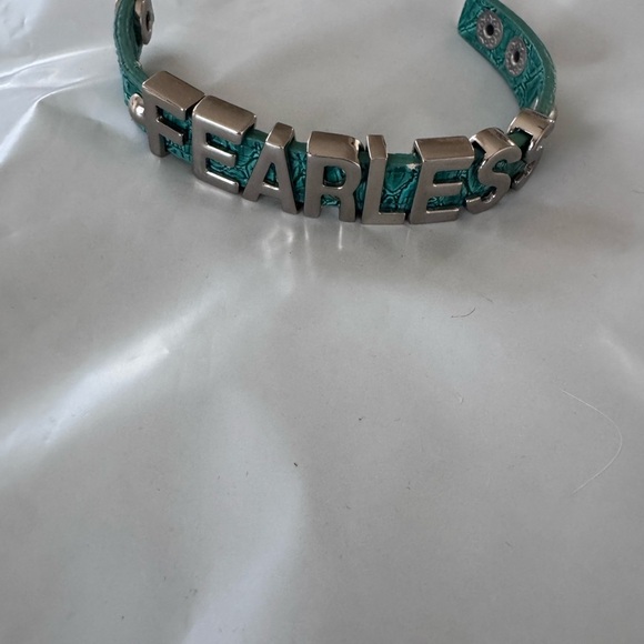 BCBGeneration Jewelry - BCBGENERATION Fearless Silver and Teal Bracelet